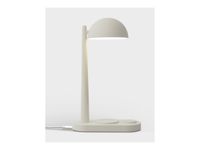 Casyx - Lampe de bureau avec chargeur sans fil - LED - lumière blanche chaude - 4000 K - gris astral
