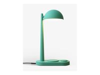 Casyx - Lampe de bureau avec chargeur sans fil - LED - lumière blanche chaude - 4000 K - vert polaire