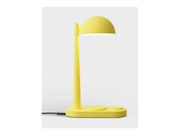 Casyx - Lampe de bureau avec chargeur sans fil - LED - lumière blanche chaude - 4000 K - Jaune dune