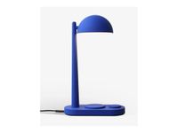Casyx - Lampe de bureau avec chargeur sans fil - LED - lumière blanche chaude - 4000 K - bleu majorelle