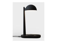 Casyx - Lampe de bureau avec chargeur sans fil - LED - lumière blanche chaude - 4000 K - noir cosmique