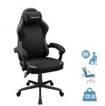Fauteuil de bureau FUSION EX - accoudoirs -appui-tête intégré - Tissu noir