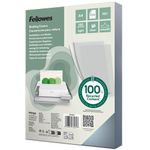 Fellowes - 100 couvertures à reliure A4 (21 x 29,7 cm) - 150 microns - 100% recyclé -  transparent