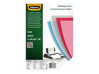 Fellowes - 100 couvertures à reliure A4 (21 x 29,7 cm) - 180 microns - 100% recyclé - transparent