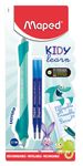 MAPED - Stylo d'apprentissage effaçable KIDY LEARN MAGIC + 2 recharges - encre bleue - décors assortis