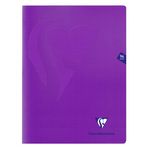Clairefontaine Mimesys - Cahier polypro 24 x 32 cm - 96 pages - petits carreaux (5x5) - violet