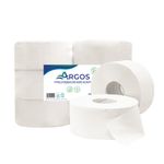 Argos - Papier toilette Mini jumbo - 12 rouleaux de 750 feuilles - 2 plis - 180m