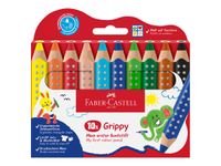 Faber-Castell - Grippy - 10 crayons couleur