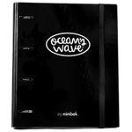 Carpeta A4 de 4 Anillas Negro. Carpeblock con recambio de 100 Hojas + 20 hojas GRATIS