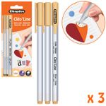 Cléopâtre - Stylo colle Cléo Line Précise - 3 g - lot de 3