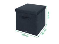 Leitz Fabric Storage - 2 Boîtes de rangement en tissu avec couvercle - large - gris velours