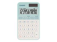 Casio SL-310YC - Calculatrice de bureau - 10 chiffres - panneau solaire, pile - vert d'eau