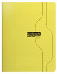 Calligraphe 7000 - Cahier polypro - 17 x 22 cm - 96 pages - grands carreaux (Seyes) - jaune