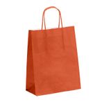 50 Sacs cadeau kraft - poignées torsadées - 18 cm x 8 cm x 24 cm - terracotta