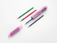 PILOT Frixion Ball 4 Colors – Stylo 4 couleurs effaçable dégradé violet – Pointe fine 0,5 mm