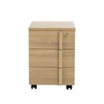 Caisson mobile ITALIC - 3 tiroirs - Corps anthracite - Dessus et tiroirs imitation Chêne chêne du bocage