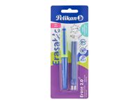 Pelikan Erase 2.0 - Roller - non permanent - bleu - encre gel - 0.7 mm - avec gomme