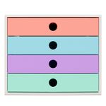 Exacompta - Module de classement FiliBox 4 tiroirs Candy Tidy - 348x284x234 mm