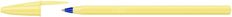BIC - Stylo Bille - Cristal Pastel - Corps Jaune - Encre Bleue - Moyenne