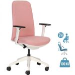 Fauteuil de bureau NEST - accoudoirs réglables en hauteur - rose