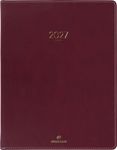 Agenda Eton - 1 semaine sur 2 pages - 22 x 28 cm - bordeaux - Oberthur