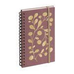 Agenda de poche spiralé Végétal Espace 16S - 1 semaine sur 2 pages - 9 x 16 cm - Rose - Exacompta