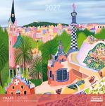 Calendrier mensuel 30X30cm VILLES - 16 mois Aquarupella