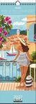 Calendrier long mensuel 16,5X41cm BORD DE MER - 12 mois Aquarupella