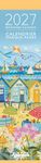 Calendrier marque-pages mensuel 4X16cm BORD DE MER ILLUSTRATIONS 
