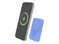 BIGBEN Connected - Batterie externe - Magsafe, Qi - 5000 mAh - 2 connecteurs de sortie (USB, USB-C) - bleu