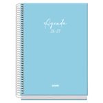 Agenda escolar espiral semana vista azul Serenity 150 x 210 mm