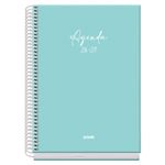 Agenda escolar espiral semana vista verde Serenity 150 x 210 mm