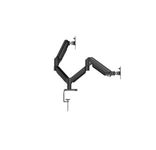 Mobility Lab - Bras support double écran jusqu'à 9 kg - fixation par pince à vis - noir