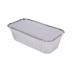 Barquettes Aluminium avec Couvercles - 1 L - 218 x 114 x 60 mm - Lot de 100