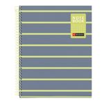 Miquelrius Notebook Between the lines - Cahier à spirale - A5 - 80 feuilles - petits carreaux (5x5 mm) - citron