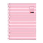 Miquelrius Notebook Between the lines - Cahier à spirale - A4 - 80 feuilles - petits carreaux (5x5 mm) - rose