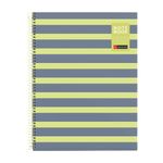 Miquelrius Notebook Between the lines - Cahier à spirale - A4 - 80 feuilles - petits carreaux (5x5 mm) - citron