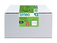 DYMO - 12 rouleaux de 320 étiquettes - 54 x 70 mm - blanc