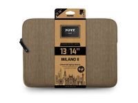 PORT Designs Milano II - Housse d'ordinateur portable 13''–14'' - Velours côtelé - Desert Brown