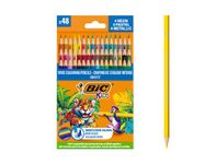 BIC – 48 crayons de couleur Kids Smooth – Coloris assortis