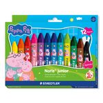 STAEDTLER - Noris® junior - Pack de 12 crayons à la cire Peppa Pig