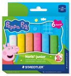 STAEDTLER - Noris® junior – Pack de 6 craies de trottoir Peppa Pig