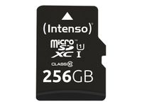 Intenso Premium - Carte mémoire flash (adaptateur microSDXC vers SD inclus) - 256 Go - UHS-I / Class10