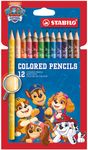 STABILO crayons de couleur STABILO Pat' Patrouille - Étui de 12