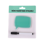 Bloc Mémo Magnétique avec Marqueur Effaçable - Forme Rectangle - 9 x 8 cm