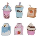 Lot de 6 Magnets Décor Boissons et Desserts