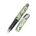 ONLINE College Panda - Stylo plume - Pointe M - Encre bleu roi - Corps plastique design Panda