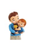 Une journée avec papa - L'imagerie des bébés - Fleurus Éditions