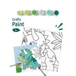My Mandarine Graffy Paint - Kit peinture enfant - 20x20 cm - Dinosaure