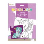 Kit artisanal : Avenue Mandarine Graffy Paint - Carton à peindre licorne - 20x20 cm - Licorne
